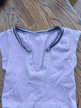Urban Outfitters Lavender Ribbed Sleeveless Top with Purple Trim